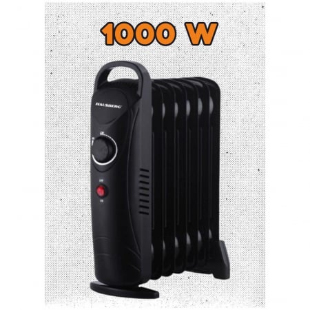 Mini Calorifer electric cu ulei, o treapta de incalzire, 800-1000 W, 7 elementi, termostat reglabil, HAUSBERG HB-8940 [2]