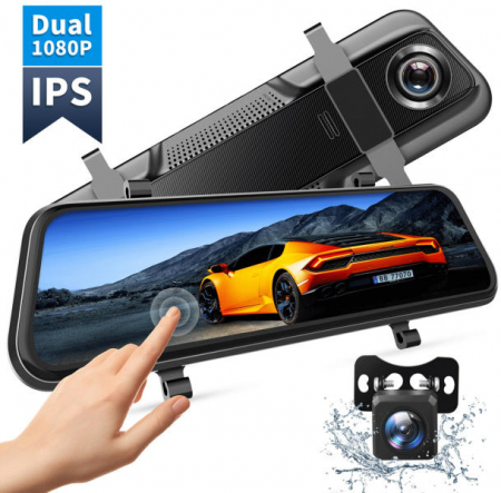 TOATE PRODUSELE - Camera auto cu TouchScreen tip oglinda retrovizoare Starlight Night Vision, 10 inch, LCD, dual cam