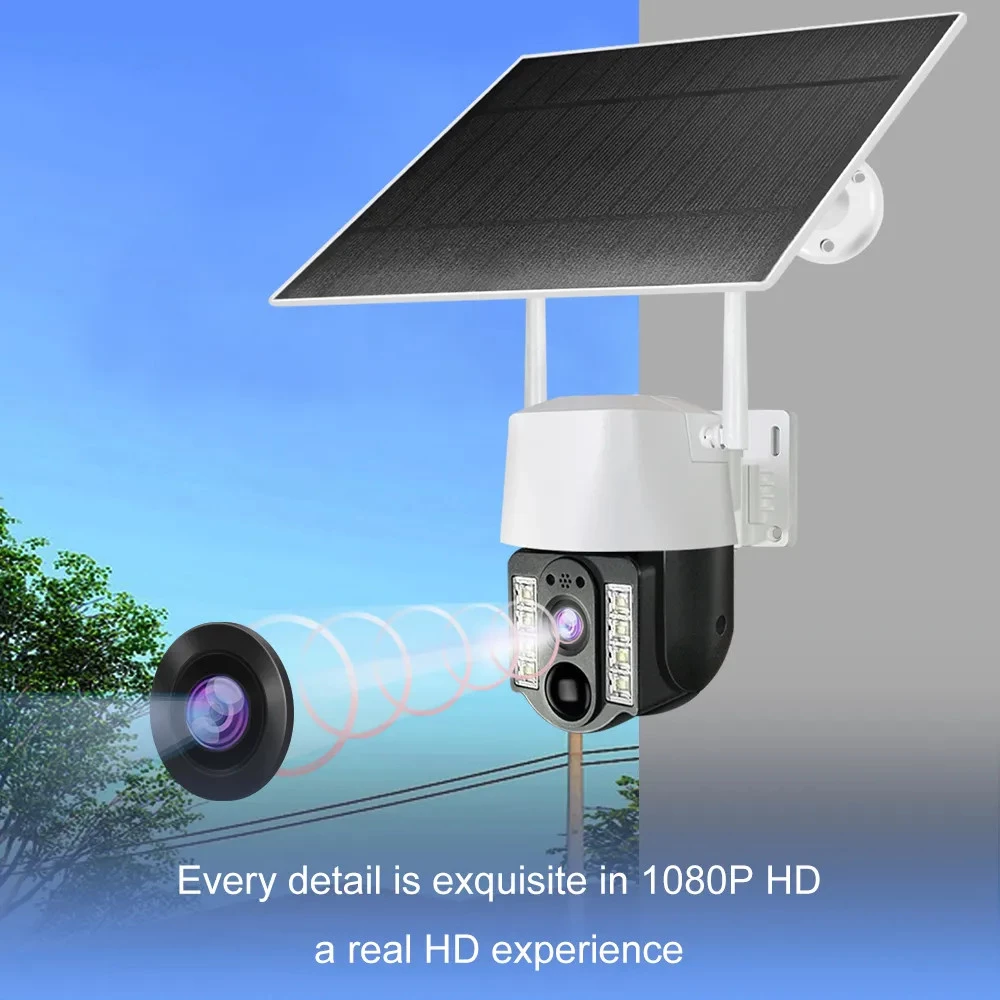Camera de Supraveghere 4G cu cartela Sim, 3MP, Panou Solar, Rotatie dupa obiect, Alarma cu led si voce, Microfon, Difuzor, Infrarosu, Detectie umana, Exterior [4]