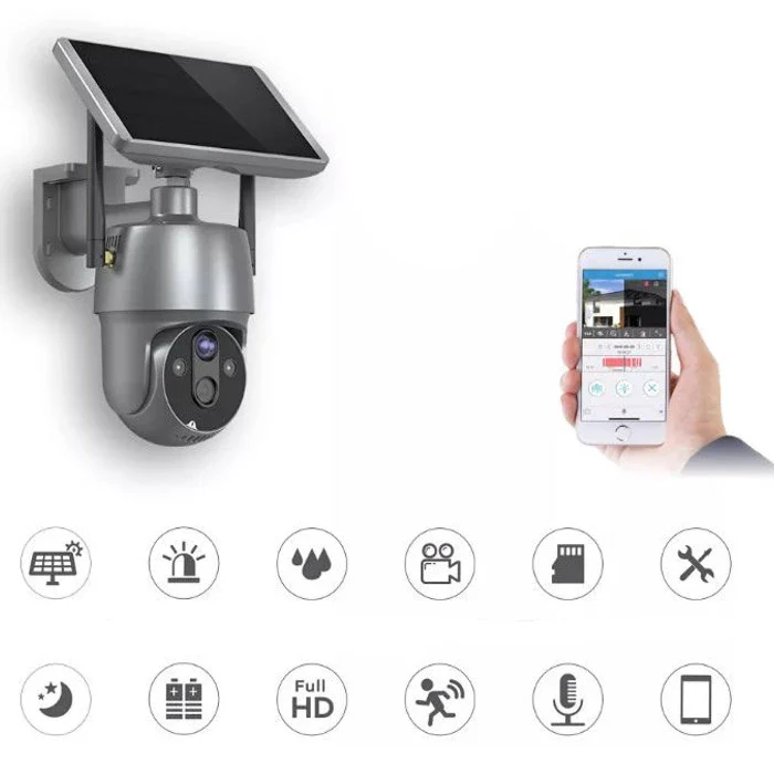 Camera de Supraveghere 4G, Panou Solar, 6MP, Microfon si Difuzor, Infrarosu, Andowl Q-SX01 [4]
