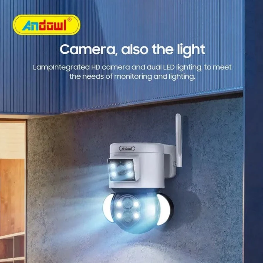 Camera de supraveghere 4K, Wi-Fi, 2 Lentile - fixa si mobila, Zoom 10X, 4+4MP, senzor de miscare, IP65, Andowl Q-SX921 [3]