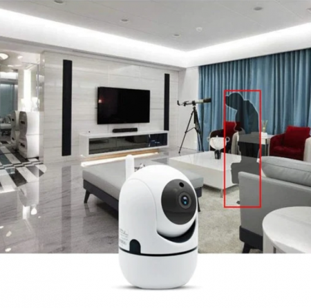 Camera de supraveghere Wi-FI, Interior, Monitor Bebe cu Night Vision si Rotire Automata, Full HD, Conectare Telefon [2]