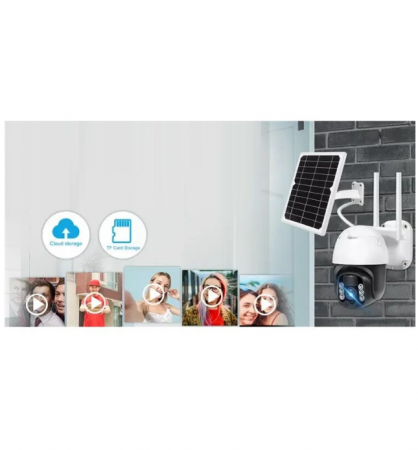 Camera de Supraveghere WiFi cu Panou Solar, Full HD, Acumulator 15600 mAh, pentru Exterior, Rezistenta la apa, Senzor Miscare [4]