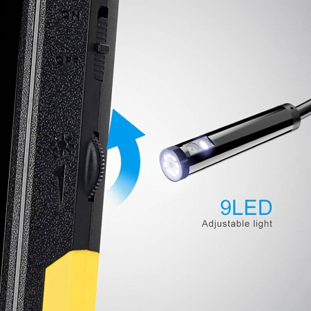 Camera Endoscop Andowl Q NK69, 2K HD, ecran IPS de 4,5 inch, 9 lumini LED, rezistent la apa IP67, cablu 5m [6]