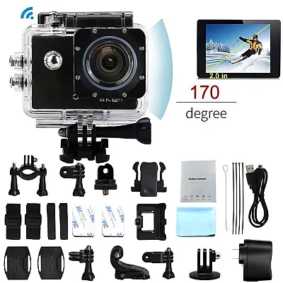 Camera sport 4K Ultra HD 16MP de actiune cu WiFi, Rezistenta la Apa [5]