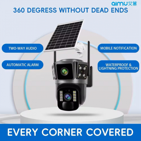 Camera Supraveghere 4G cu Panou Solar, 3 Lentile, UltraHD, Rotativa 360, Functioneaza cu cartela sim [3]