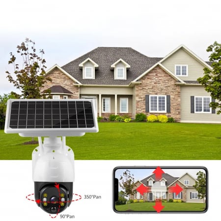 Camera Supraveghere 4G cu Panou Solar, Microfon si Difuzor, Control telefon, Rotativa, Full HD 1080p [1]
