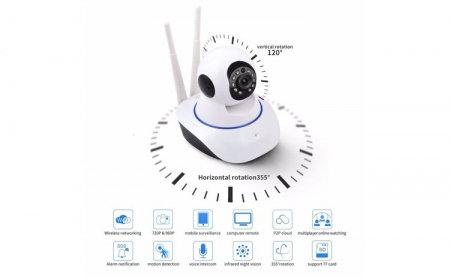 Camera Supraveghere Wi-Fi de Interior, Rotativa, Control telefon, Microfon, Difuzor [5]
