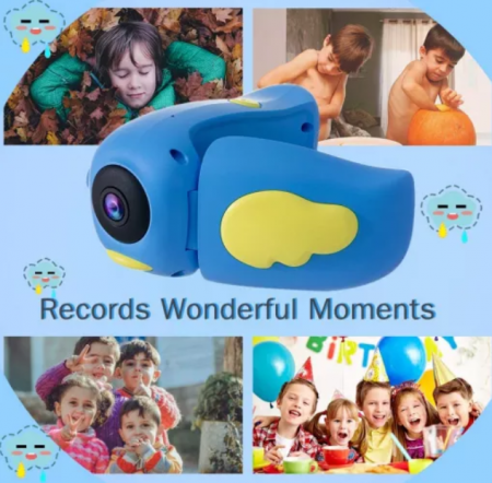 Camera video-foto digitala interactiva cu jocuri pentru copii, full-hd, ecran 2 inch, 1080p, rezistenta la socuri  Galben sau ROZ [7]