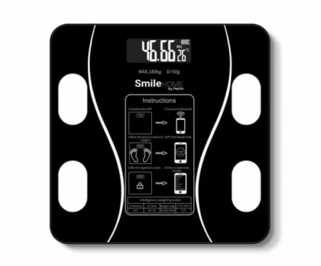 Cantar Corporal cu Ecran Digital Iluminat, Aplicatie Smart, Compatibil Android si iOS, Conectare Bluetooth, Termometru, Acumulator, Incarcare USB [2]