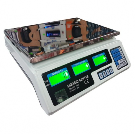 ARTICOLE BUCATARIE - Cantar electronic de piata, capacitate 40 kg, digital, functii multiple
