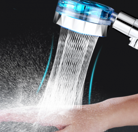 Cap de dus TURBO cu ventilator si filtru, efect de cascada [4]