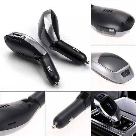 Car Kit Auto Bluetooth cu functie de modulator FM, model X6 + Telecomanda [3]