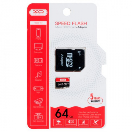 Card de memorie 32/64/128 GB micro SDHC + Adaptor pentru Camera Supraveghere, Telefon, PC, Boxa, Aparat foto [2]