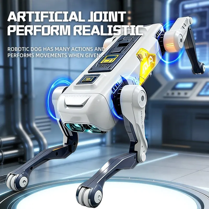 Catel robot inteligent RC cu AI, telecomanda, aplicatie si comenzi vocale, dans, LED si sunete interactive [4]