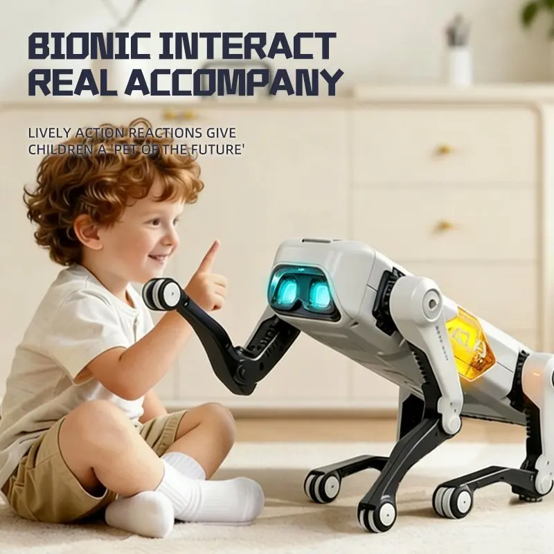 Catel robot inteligent RC cu AI, telecomanda, aplicatie si comenzi vocale, dans, LED si sunete interactive [3]