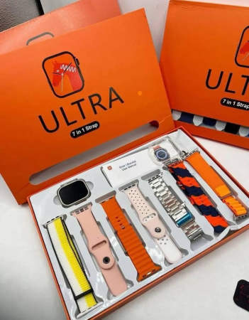 CADOURI BAIETI - Ceas Inteligent S8 Ultra Smartwatch, 7 curele, Full Set