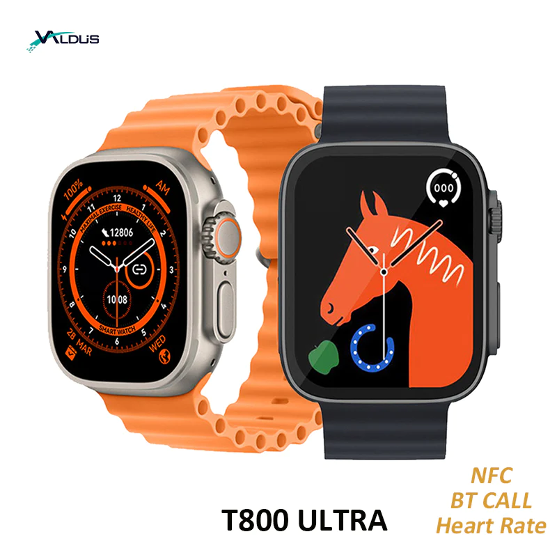 Ceas Inteligent SmartWatch Ultra PLUS, Apel Bluetooth, Incarcator Wireless, metal, Notificari Apel si Retele Sociale, Oximetru, Ritm Cardiac si Tensiune Arteriala, Termometru, Monitorizare somn, 105 M [16]