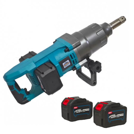 SCULE SI UNELTE - Cheie de Impact Industriala Brushless cu 2 Acumulatori 128V 10Ah, Masina de Desfacut Roti Profesionala, pentru Camioane