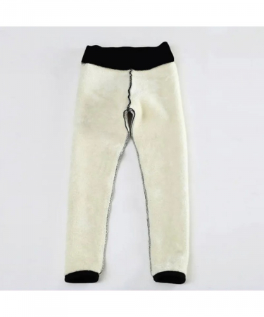 Colanti Dama Imblaniti Termo, Material gros, Negru [3]