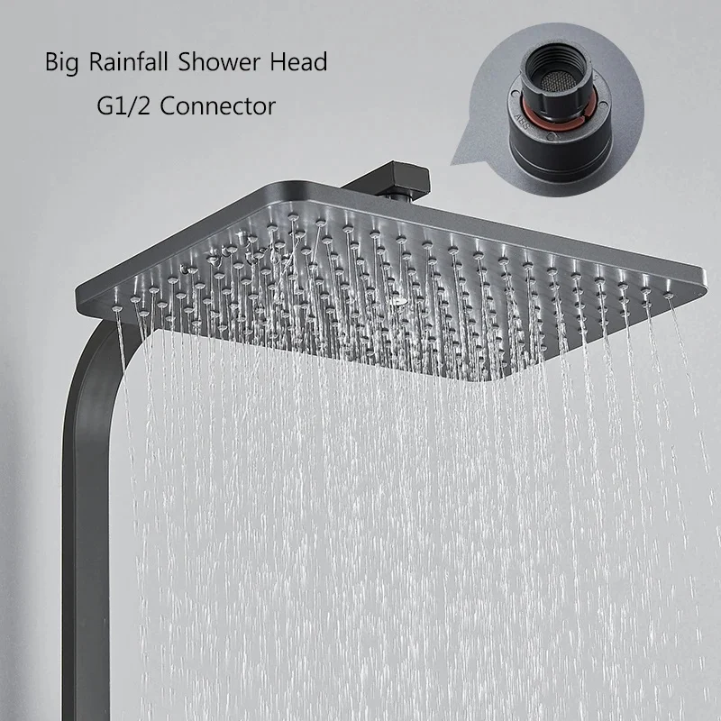 Coloana de Dus cu 4 functii, Para Ploaie 20 cm, Dus de Mana, Dus Bideu, Pipa cada [4]