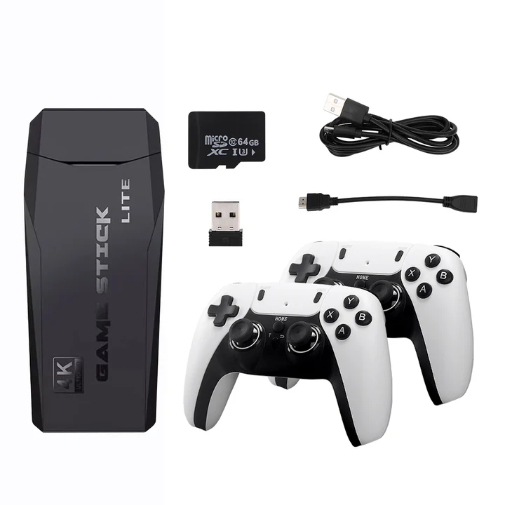 Consola de Jocuri Retro cu 10.000 de Jocuri Preinstalate, 2 Controllere Wireless, Conexiune Stick HDMI [3]