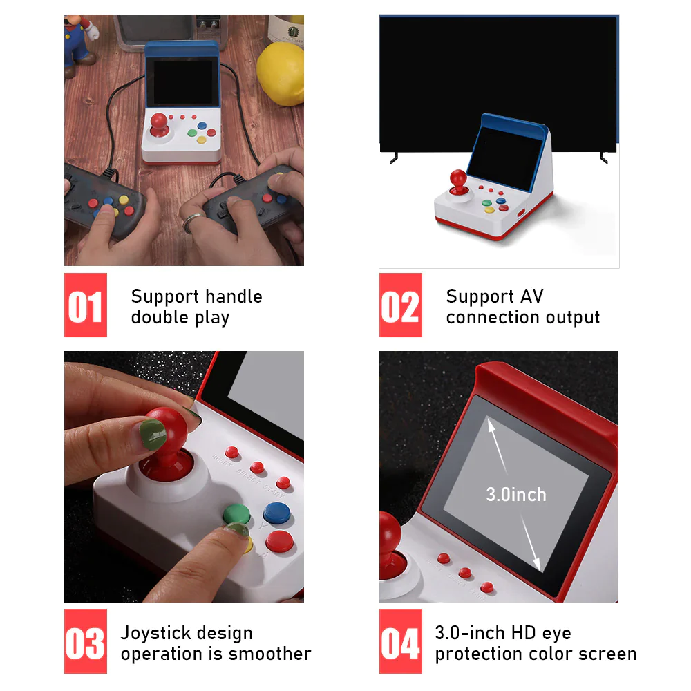 Consola Jocuri Arcade Retro 360 jocuri, 2 joystick-uri [4]