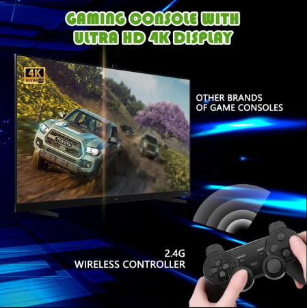 Consola mini jocuri retro Full HD, 2 controllere wireless 2.4G, HDMI, 3500 jocuri incluse [2]