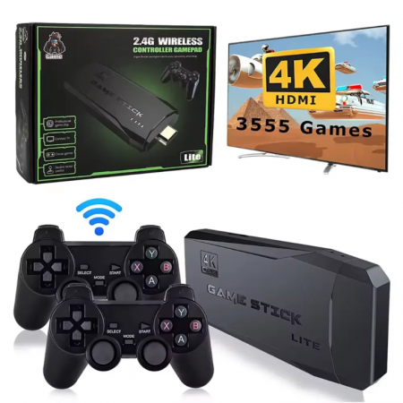 TOATE PRODUSELE - Consola mini jocuri retro Full HD, 2 controllere wireless 2.4G, HDMI, 3500 jocuri incluse