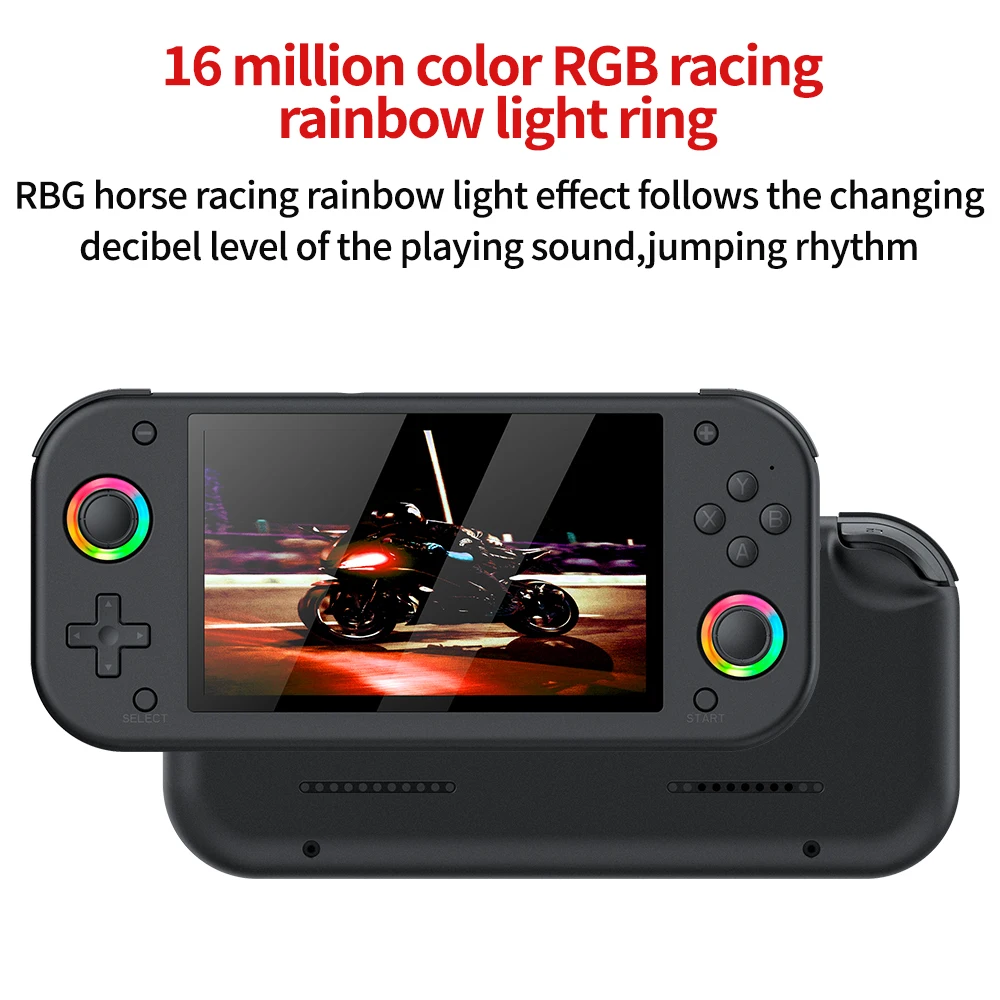 Consola Portabila cu 20.000 de Jocuri Retro M26, Inele cu Iluminare RGB, Ecran 5.1 inch, 30 Emulatoare, 3000 mAh [6]