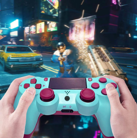 Controller Wireless Compatibil PS4 / PS4 Slim / PS4 Pro / PC, Vibratii Duale, Touchpad, Senzor 6 Axe, Design Ergonomic [7]