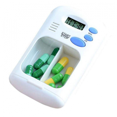 Cutie Depozitare Pastile cu Sonerie, Ceas Si Alarma Pentru Atentionare Ora, pentru medicamente