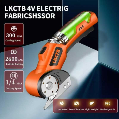 Cutter Electric pentru Textile, Piele si Cartoane, Motor Brushless, Lama Otel si Baterie Reincarcabila, LED Integrat [5]