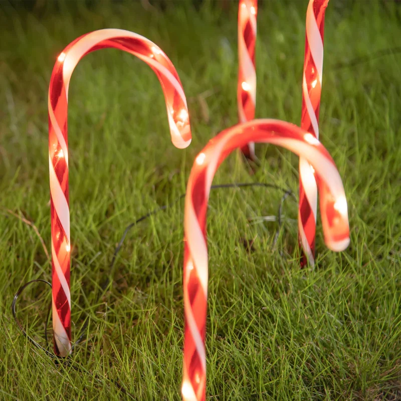 Decoratiune luminoasa pentru Craciun, 5 Acadele pentru exterior, incarcare solara, 40 cm [3]