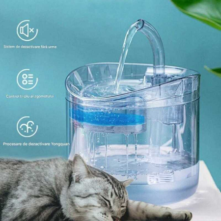 Dispenser Apa pentru Pisici si Caini, tip Fantana, Ultra-Silentioasa, Sistem filtrare cu Carbune Activ, Recirculare [6]