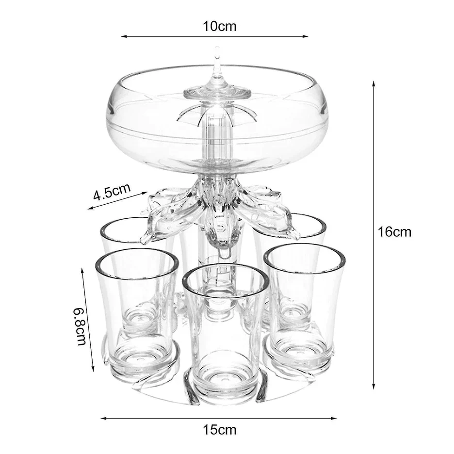 Dispenser dozator pentru 6 shoturi cu pahare [11]