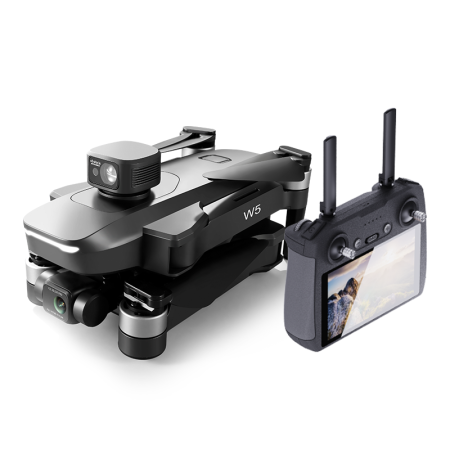 Drona 4K GPS cu Camera Duala, 5G Wi-Fi, Autonomie mare - 45 minute, Telecomanda cu Ecran, W5 [3]