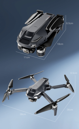 Drona 4K GPS cu gimbal 3 axe, Telecomanda cu ecran tactil, evitare obstacole 360°, SJY-X11 [6]