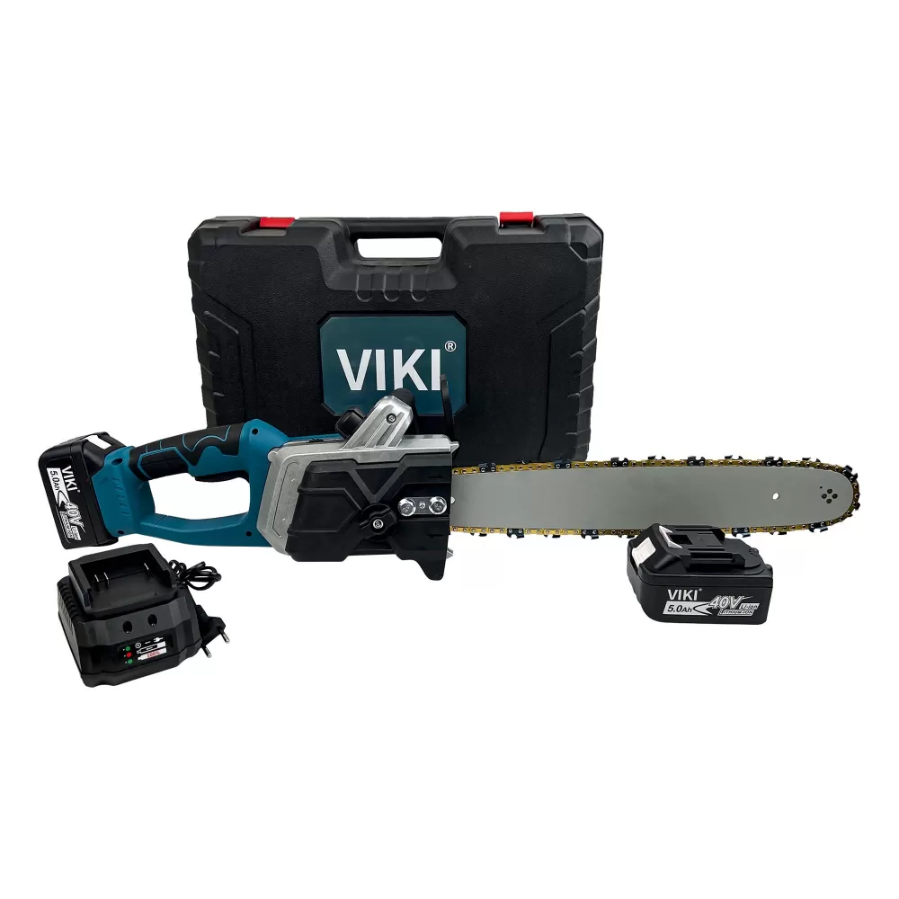 TOATE PRODUSELE - Drujba Electrica cu 2 Acumulatori 40V 5AH, Lama 40CM, Viki