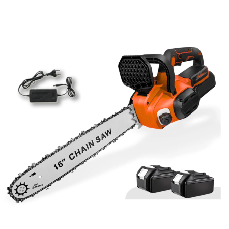 TOATE PRODUSELE - Drujba Electrica fara Fir, 16 inch, cu 2 Acumulatori 48V 6Ah, Motor Brushless, 2300W, Sistem Ungere Lant, Taiere 40 cm