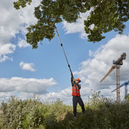 Drujba Fierastrau cu 1/2 Acumulatori 48V, Tija Telescopica 1.6M Reglabila, 2 Lanturi [5]
