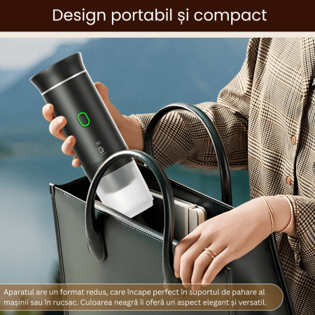 Espressor portabil automat, 3 x 2500mAh, incalzire rapida, 60ml apa, 150ml cafea [9]