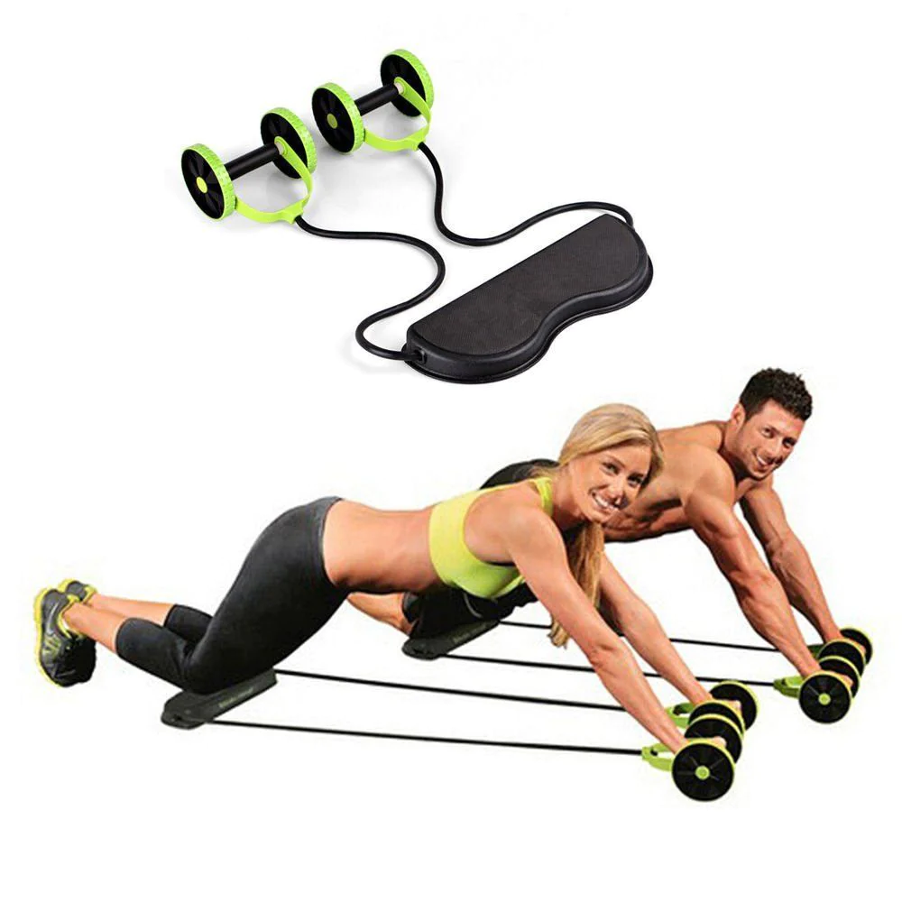 TOATE PRODUSELE - Extensor Fitness cu suport pentru genunchi, negru/verde, Revoflex Xtreme
