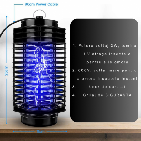 Felinar Electric 360° UV impotriva Insectelor, Tantarilor - LAMPA MOSQUITO [1]