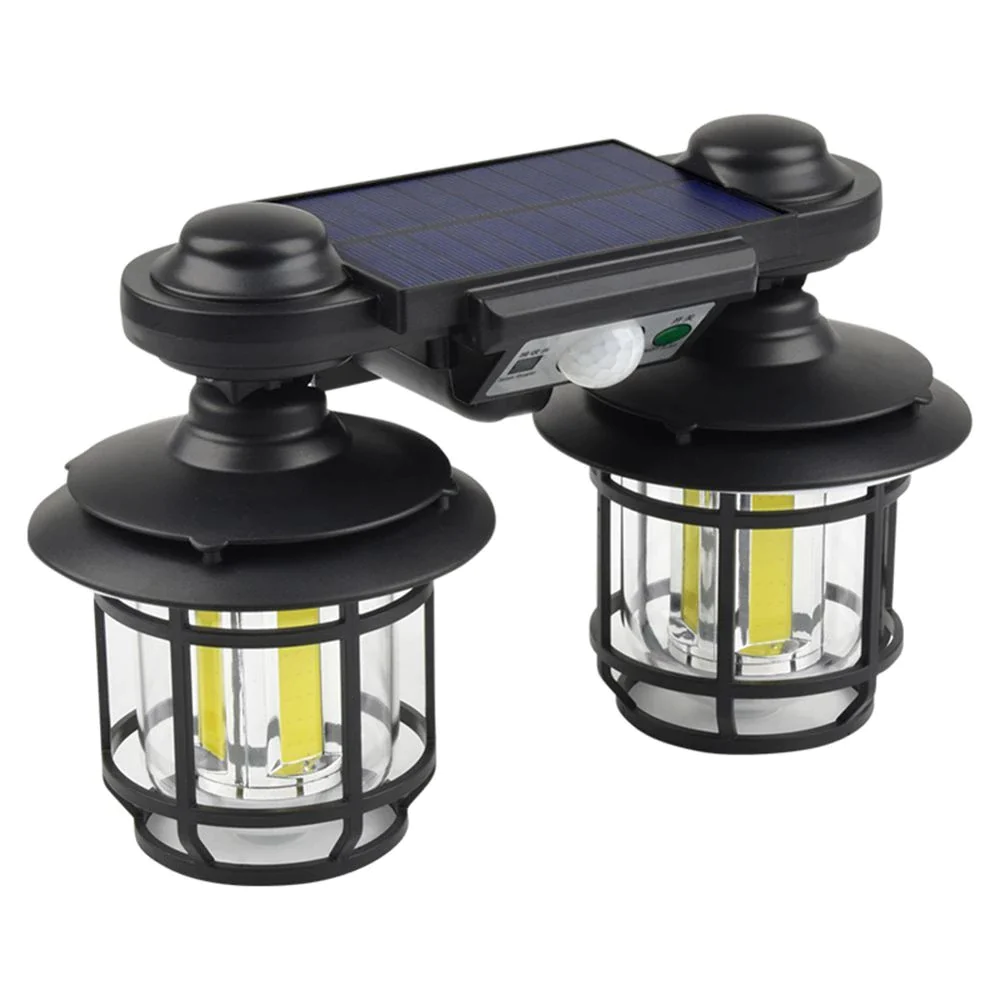 Felinar solar dublu, 192 LED, cu senzor miscare, telecomanda si suport, 30W [3]