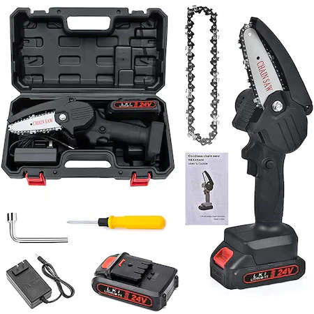 SCULE SI UNELTE - Fierastrau Electric de 4 inch cu 2 Acumulatori 24V Li-ion si Viteza 2000RPM