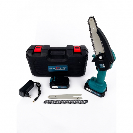 TOATE PRODUSELE - Fierastrau electric GermanMeister, Mini Drujba cu 2 Acumulatori 36V 5AH, 2 lame si 2 lanturi