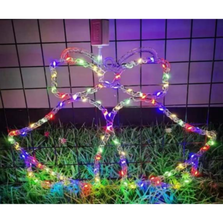 Figurina cu Lumini Led in forma de Fulg, Bradulet, Clopotei, Stea, pentru Craciun, 30 cm [3]