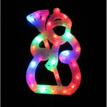 Figurina luminoasa in forma de Fulg, Brad, Mos, Ren, Lumina Multicolora, 50 cm [2]