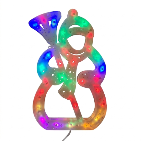 TOATE PRODUSELE - Figurina luminoasa in forma de Fulg, Brad, Mos, Ren, Lumina Multicolora, 50 cm